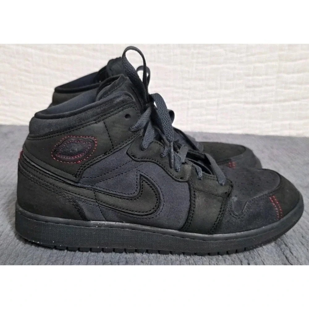 2023 Nike Air Jordan Retro 1 Mid SE Craft FQ7742-001 Youth Sz 7Y Black Opposite